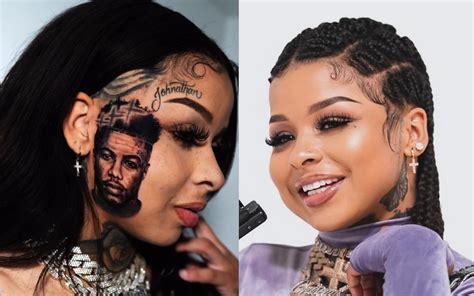 chrisean rock neck tattoos|Chrisean Rock Tattoos Blueface Portrait on Her Face